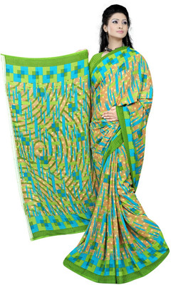 AVM SILK MILLS Printed Daily Wear Georgette Saree(Multicolor)
