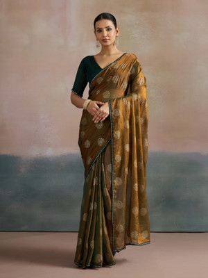 Sareemall Printed Bollywood Chiffon Saree(Light Green)