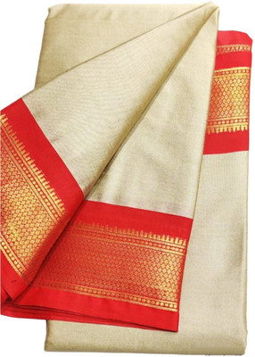 Paithani Woven Paithani Pure Silk Saree(Beige)