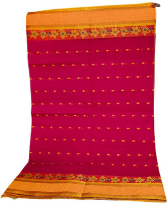 Charvi Lifestyle Woven Tant Pure Cotton Saree(Red)