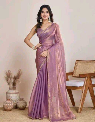 Freya Self Design Bollywood Chiffon Saree(Brown)