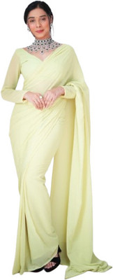 JATADHAR FAB Self Design Ready to Wear Georgette Saree(Green)