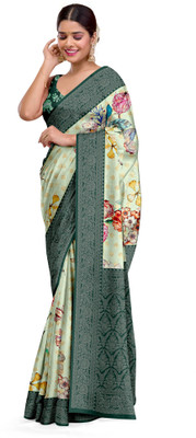 DHARMRAJ ENTERPRISE Woven Banarasi Crepe Saree(Green)