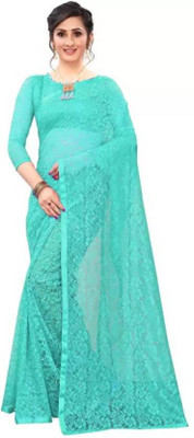 stylevilla Self Design Bollywood Net Saree(Light Blue)