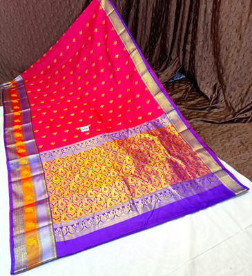 Spewim Woven Kanjivaram Art Silk Saree(Red)