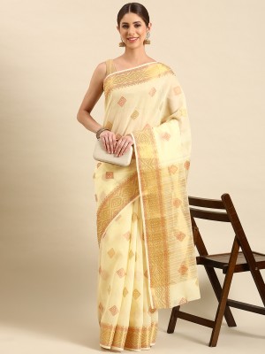 SHANVIKA Woven Chanderi Chanderi Saree(Yellow)