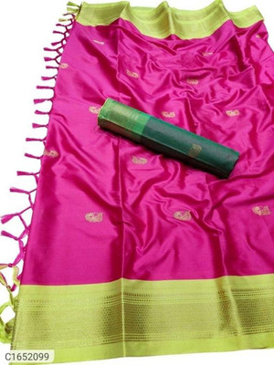 Paithani Self Design Mysore Pure Silk Saree(Purple)