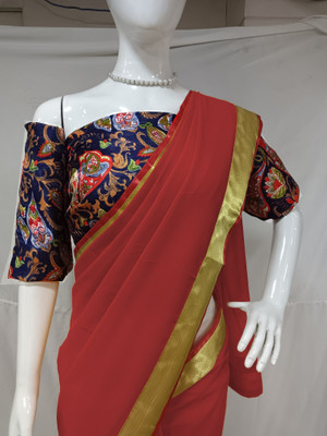 Sareez House Self Design Daily Wear Georgette Saree(Red)