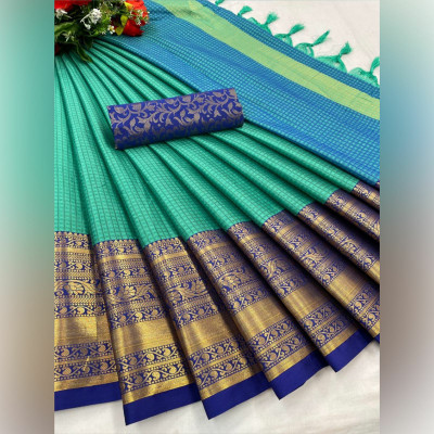 SGF11 Woven Banarasi Pure Silk, Art Silk Saree(Green)