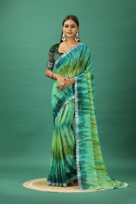 A V M PRINTS Self Design Bollywood Art Silk Saree(Green)