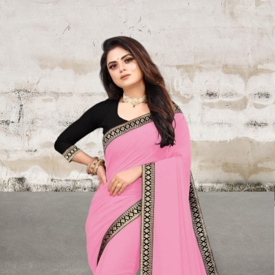 Samrudhh Enterprise Embroidered Bollywood Net Saree(Pink)