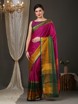 Divastri Woven Tant Art Silk Saree(Pink)