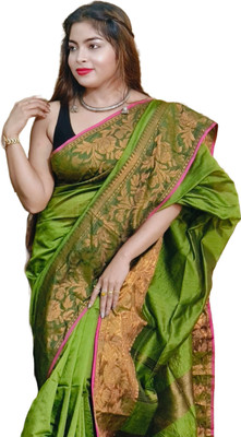 cloud vastra Woven Bollywood Cotton Silk Saree(Multicolor)
