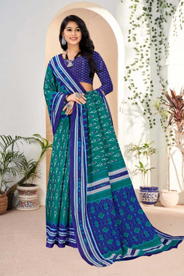 K SALIYA ENTERPRISE Printed Bollywood Pure Cotton Saree(Multicolor)