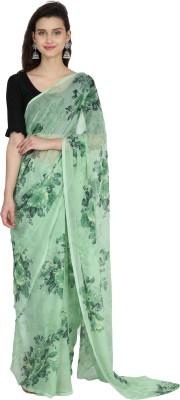 paras designer Printed Daily Wear Chiffon Saree(Green)