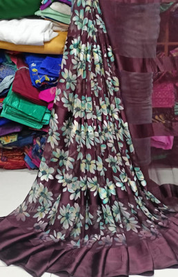 Sanwariya Silks Printed Bollywood Georgette Saree(Magenta)