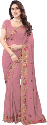 MIYANIFAB Embroidered Bollywood Georgette Saree(Light Green)