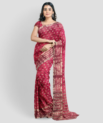 shree govind fashions Woven Bollywood Viscose Rayon Saree(Red)