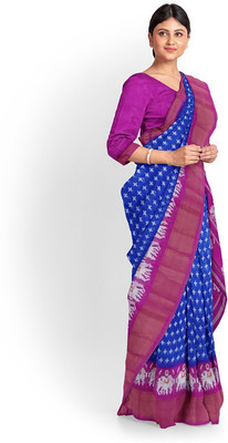 Saadhvi Printed Bhagalpuri Art Silk Saree(Blue)