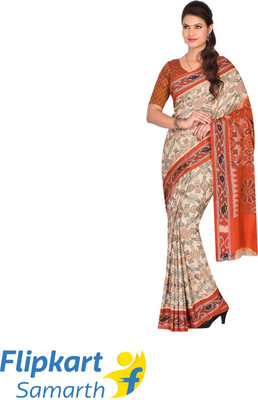 handloom paridhaan Self Design Bollywood Pure Cotton Saree(Beige)