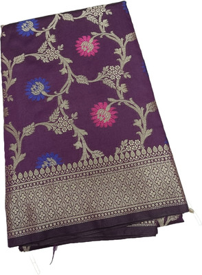 Haniya creation Woven Banarasi Polyester, Dupion Silk Saree(Purple)