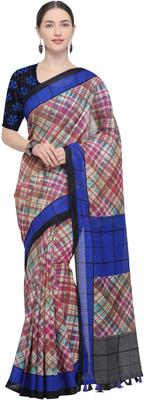 Rajnandini Printed Bollywood Cotton Linen Saree(Multicolor)