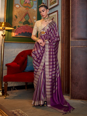 Sareemall Woven Banarasi Viscose Rayon Saree(Magenta)