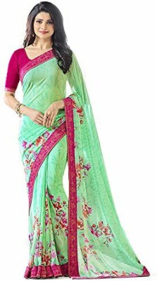 Robingarment Printed Daily Wear Georgette Saree(Multicolor)