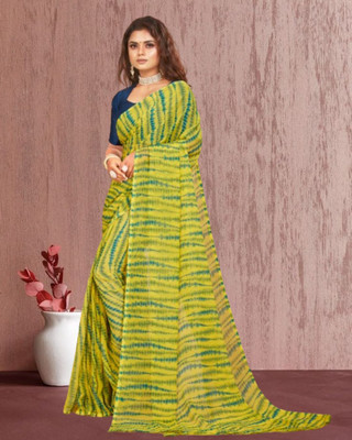 Jayu Embroidered Bollywood Georgette Saree(Yellow)