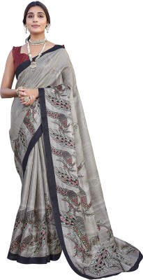 Priyashi Printed Bollywood Art Silk Saree(Black)