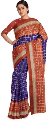 Saadhvi Printed Bandhani Art Silk Saree(Purple)