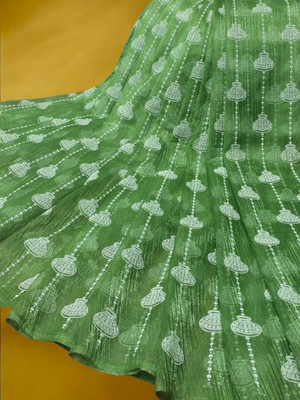 Sachita Printed Bollywood Georgette Saree(Dark Green)