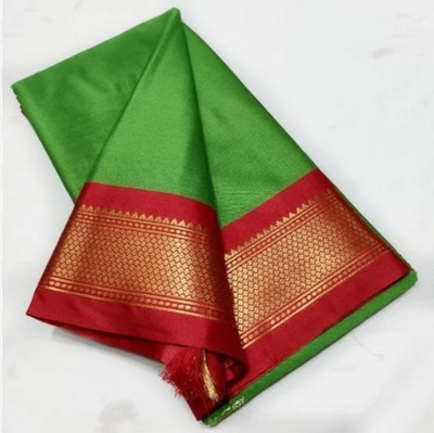 Paithani Woven Kanjivaram Pure Silk Saree(Light Green)