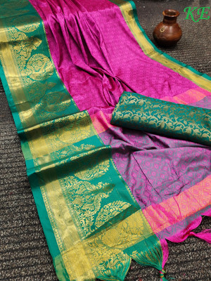 VRINDITA FASHION Self Design Bollywood Cotton Blend Saree(Multicolor)