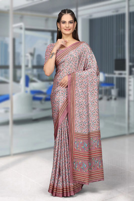 JIVI CLOTHING Digital Print Bollywood Crepe Saree(Multicolor)