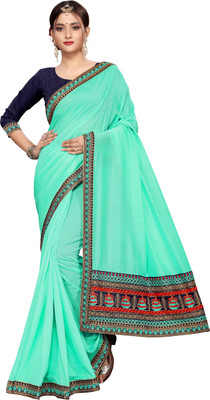 ISHA TRADE Self Design Bollywood Georgette Saree(Blue)
