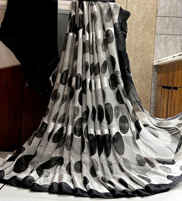 Sindharat Fashion Floral Print, Digital Print, Printed, Solid/Plain Daily Wear Georgette, Satin Saree(Black)