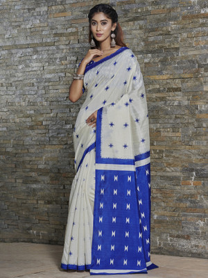 Divastri Printed Daily Wear Art Silk Saree(Cream)