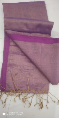 onlin saree hut Woven Handloom Tissue Saree(Purple)