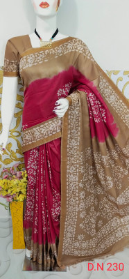 Sandeep Silk Printed Bhagalpuri Dupion Silk Saree(Multicolor)