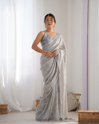Moda Rapido Printed Bollywood Georgette Saree(Grey)