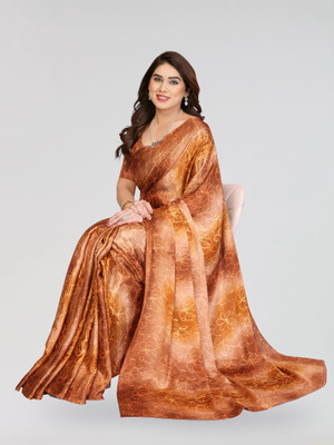 Soor Panchi Printed Daily Wear Tussar Silk Saree(Mustard)