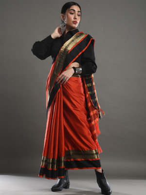 Divastri Printed Bollywood Georgette Saree(Orange)