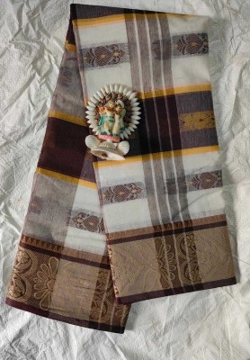 Ghosh handloom Self Design Tant Pure Cotton Saree(Brown)