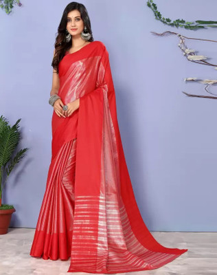 MM VENTURE Solid/Plain Kanjivaram Pure Silk Saree(Black)