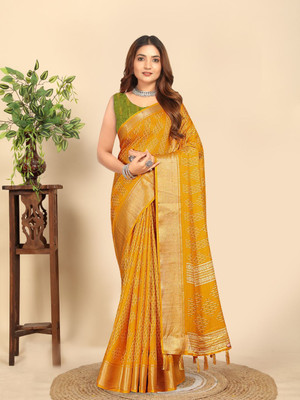 J6 Designers Applique Mysore Art Silk Saree(Yellow)