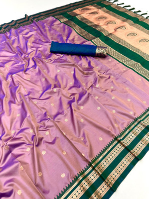 Tasrika Woven Narayanpet Cotton Silk Saree(Pink)
