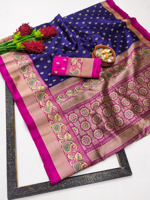 Kanooda Prints Printed Mysore Art Silk Saree(Multicolor)