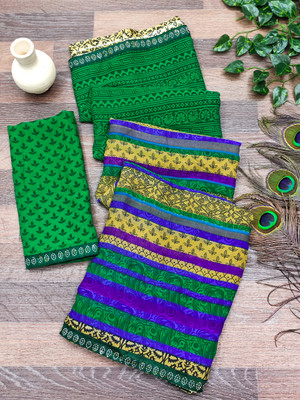 kashvi sarees Embellished, Paisley, Geometric Print Bollywood Georgette Saree(Green)