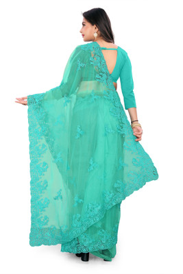usharvi Self Design Bollywood Net Saree(Light Green)